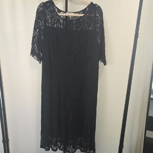 Elegant Black Lace Wedding Dress